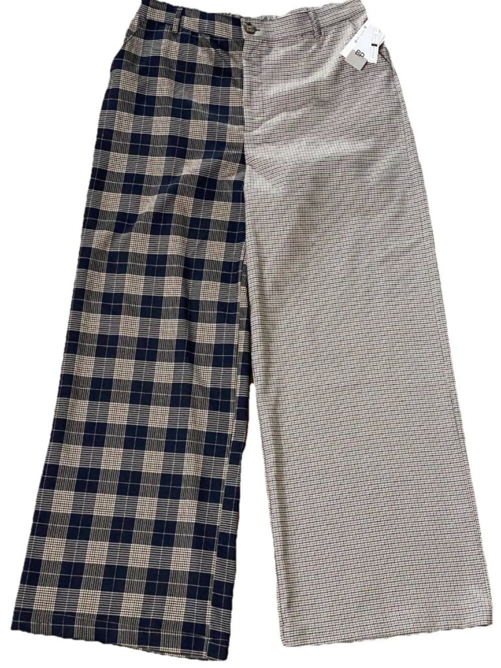 BP. Women’s Plaid Pants Size L Brown Gray Checkered Straight Leg